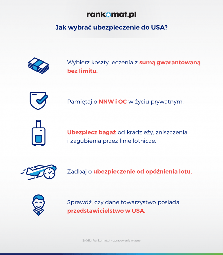 jak wybrać ubezpieczenie turystyczne do USA