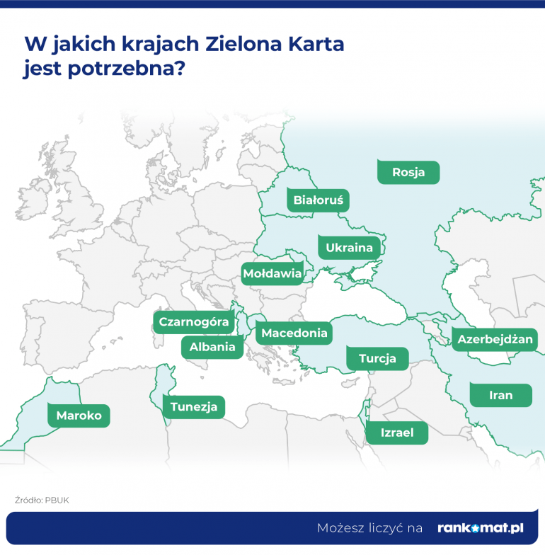 w jakich krajach jest potrzebna zielona karta