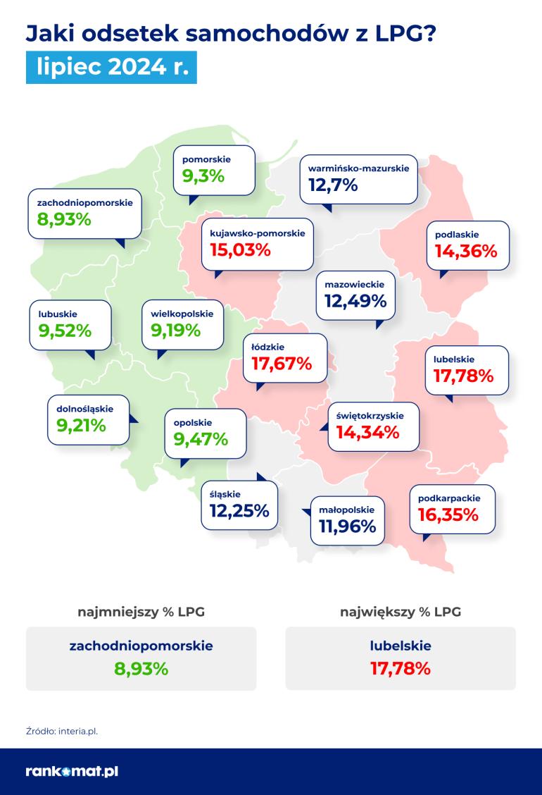 mapa lpg w polsce